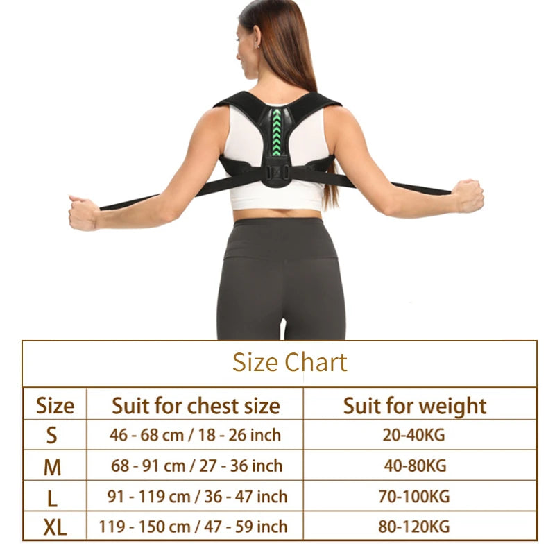 Ceinture de soutien de la clavicule et de la colonne vertébrale, soutien réglable de la posture initiée, remodelez votre corps, orthèse du cou, haut du dos, sport à domicile et au bureau