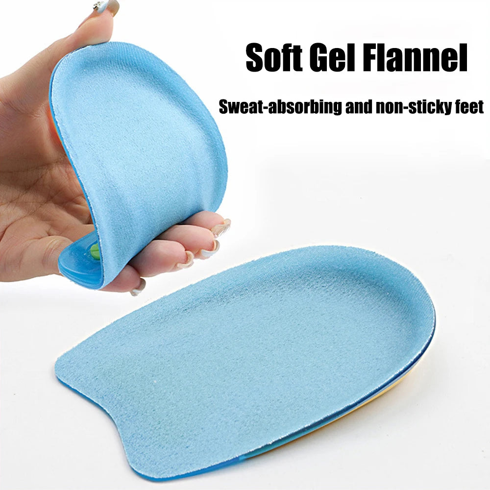 Semelles intérieures en gel de silicone pour le traitement des douleurs plantaires, de la fasciite et des épine calcanéenne, inserts de soutien du talon, coussinets rehausseurs pour chaussures