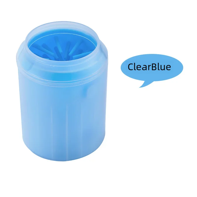 Nettoyeur de pattes de chien, peignes en Silicone souple, Portable, pour l'extérieur, lave-pieds pour animaux de compagnie, brosse de nettoyage des pattes, lavage rapide, seau de nettoyage des pieds
