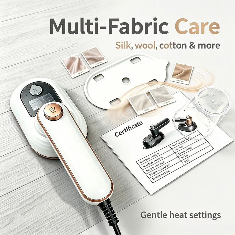 Défroisseur Vapeur Vertical Portable pour Vêtements et Maquillage – Mini Fer à Repasser de Voyage