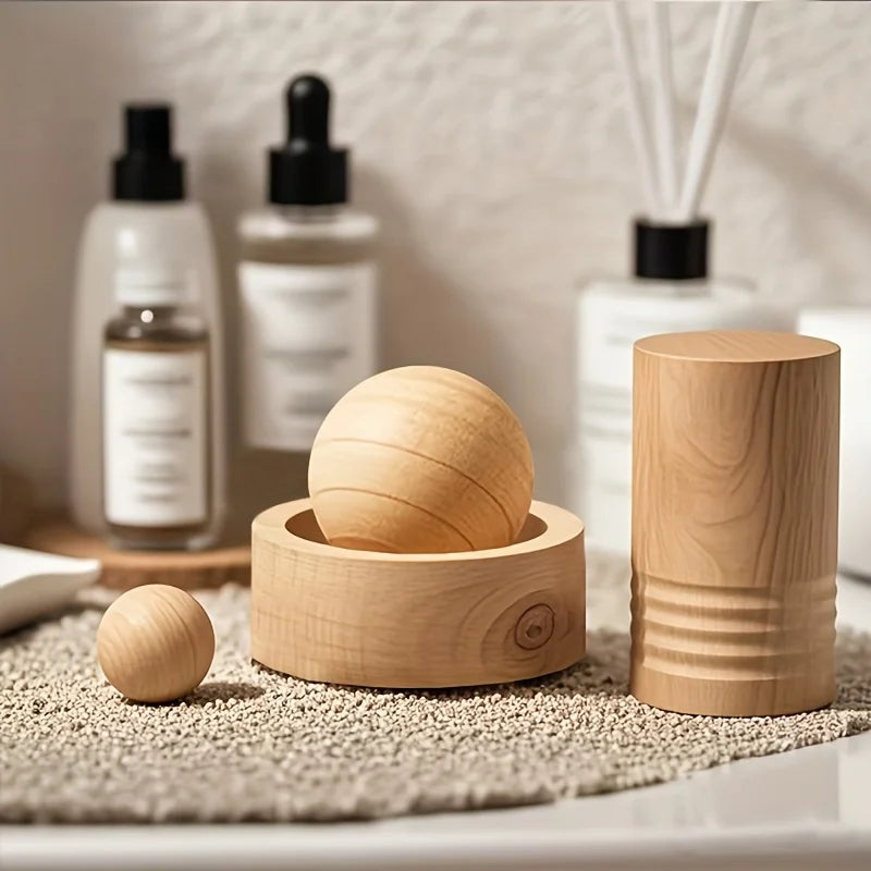 Diffuseur d'huiles essentielles pour voiture et maison – Mini diffuseur de parfum naturel mignon en bois adapté à la chambre à coucher, au salon et à la salle de bain